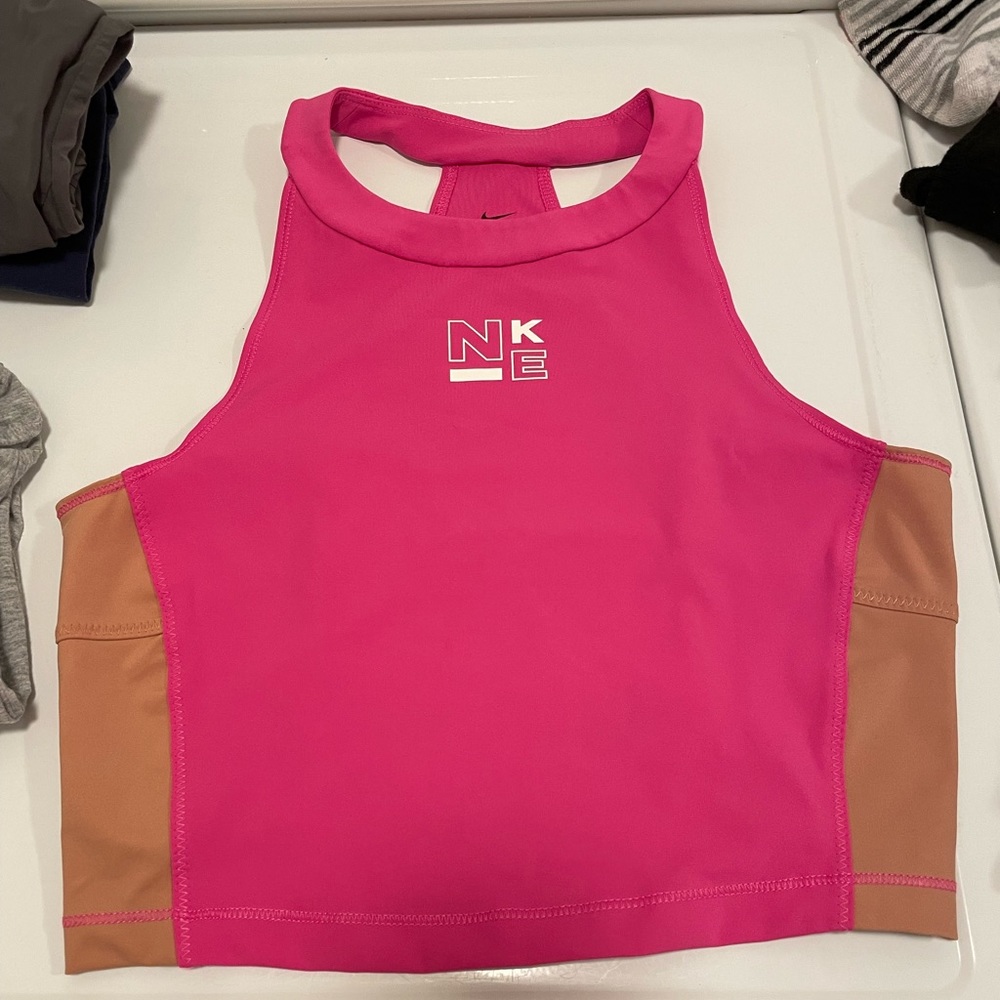 Nike Pro Color-Block Cropped Tank